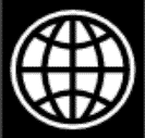 black and white globe graphic: World Bank logo