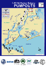The New York/New Jersey Harbor Estuary Program (HEP) Pumpout map